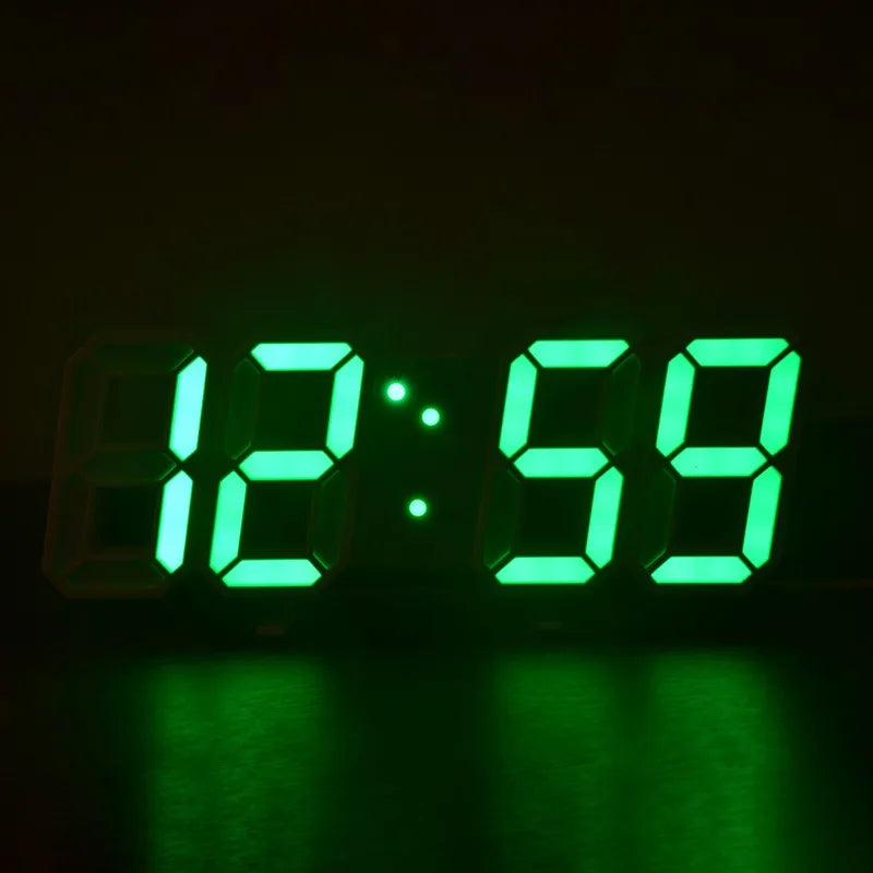 GRIVELO®️ ChronoGlow - LED Mirror Clock with 6 Colors | Modern Aesthetic Desk Clock