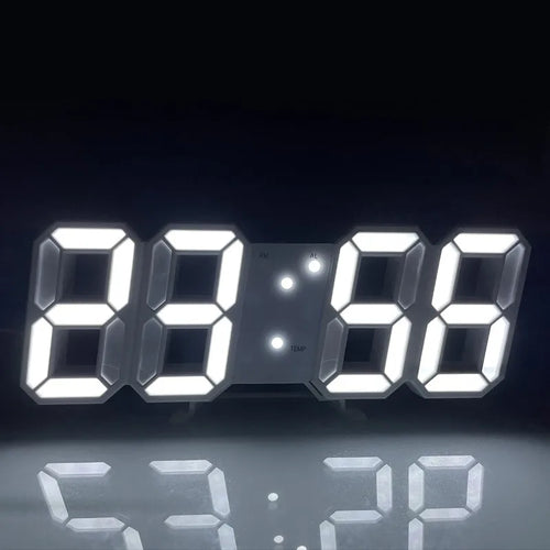 GRIVELO®️ ChronoGlow - LED Mirror Clock with 6 Colors | Modern Aesthetic Desk Clock