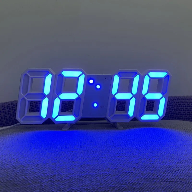 GRIVELO®️ ChronoGlow - LED Mirror Clock with 6 Colors | Modern Aesthetic Desk Clock