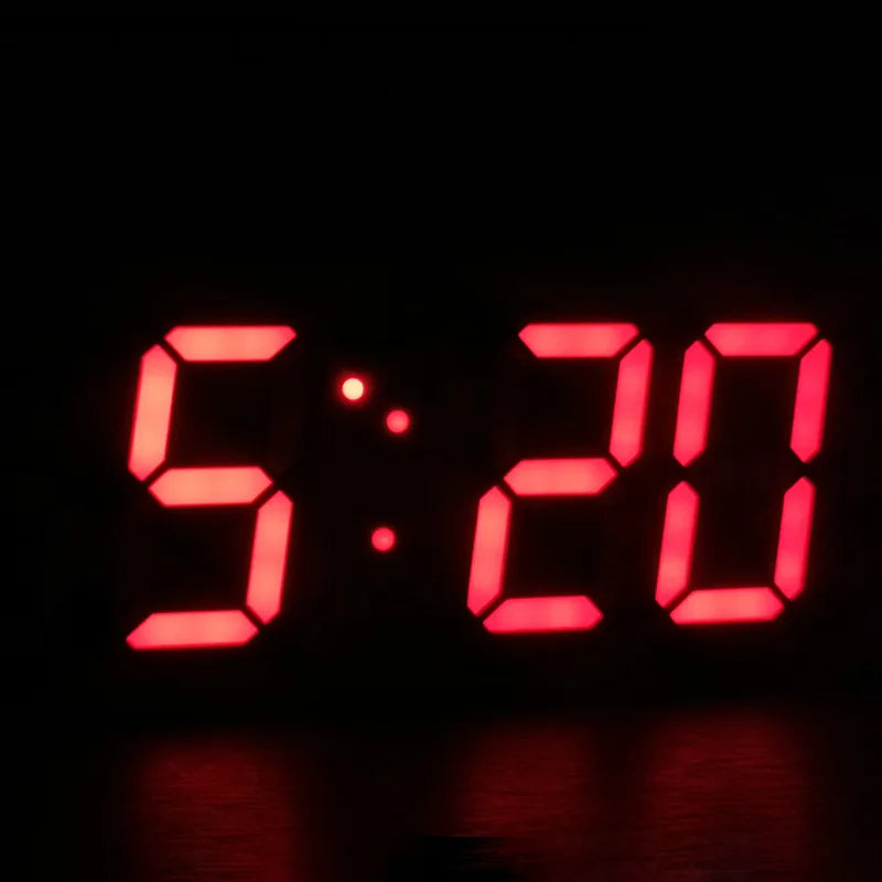 GRIVELO®️ ChronoGlow - LED Mirror Clock with 6 Colors | Modern Aesthetic Desk Clock