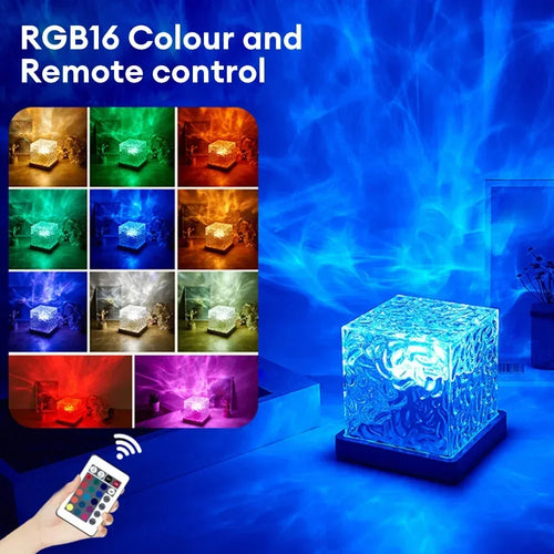 GRIVELO WaveGlow™️ - Crystal Water Ripple Projector Lamp | 16 Colors