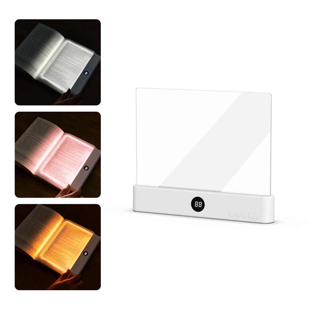 FlatGlow™️ - Ultra-Thin LED Book Light | 3 Colors & Eye Protection