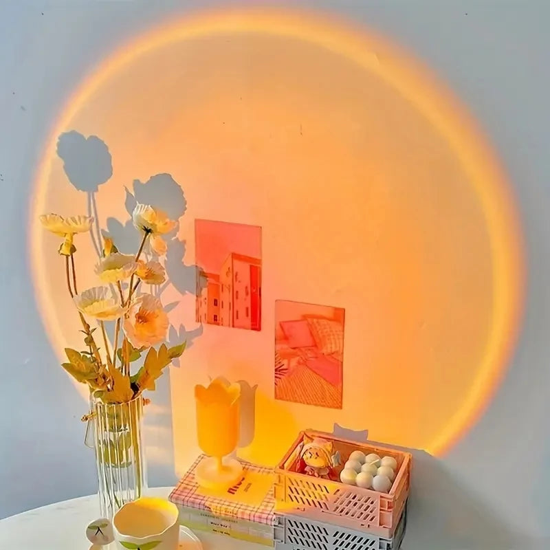 GRIVELO®️ SunsetGlow - 360° Sunset Projection Lamp | Aesthetic Room Decor