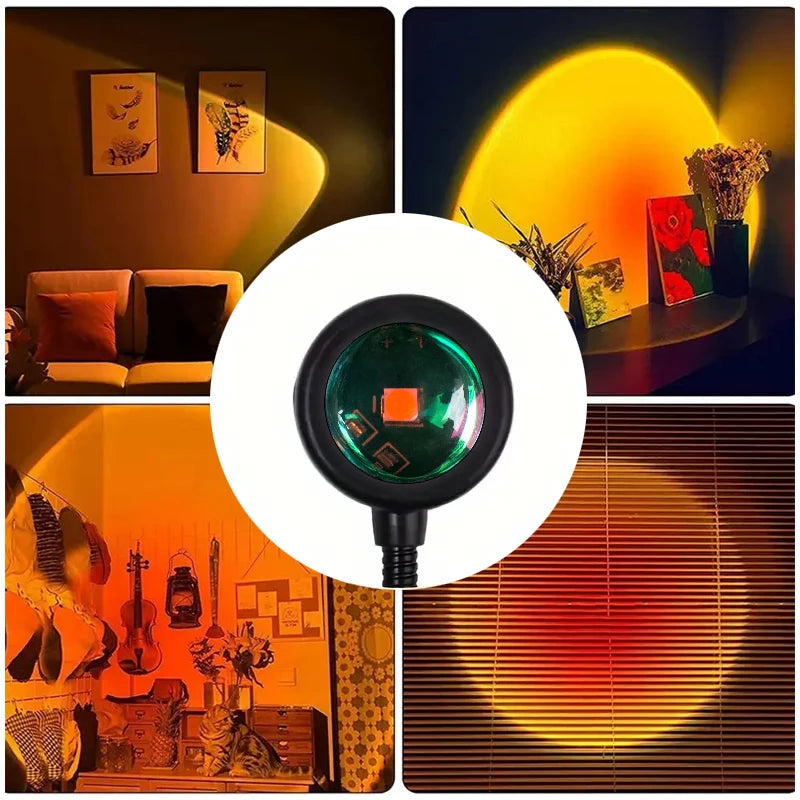 GRIVELO®️ SunsetGlow - 360° Sunset Projection Lamp | Aesthetic Room Decor